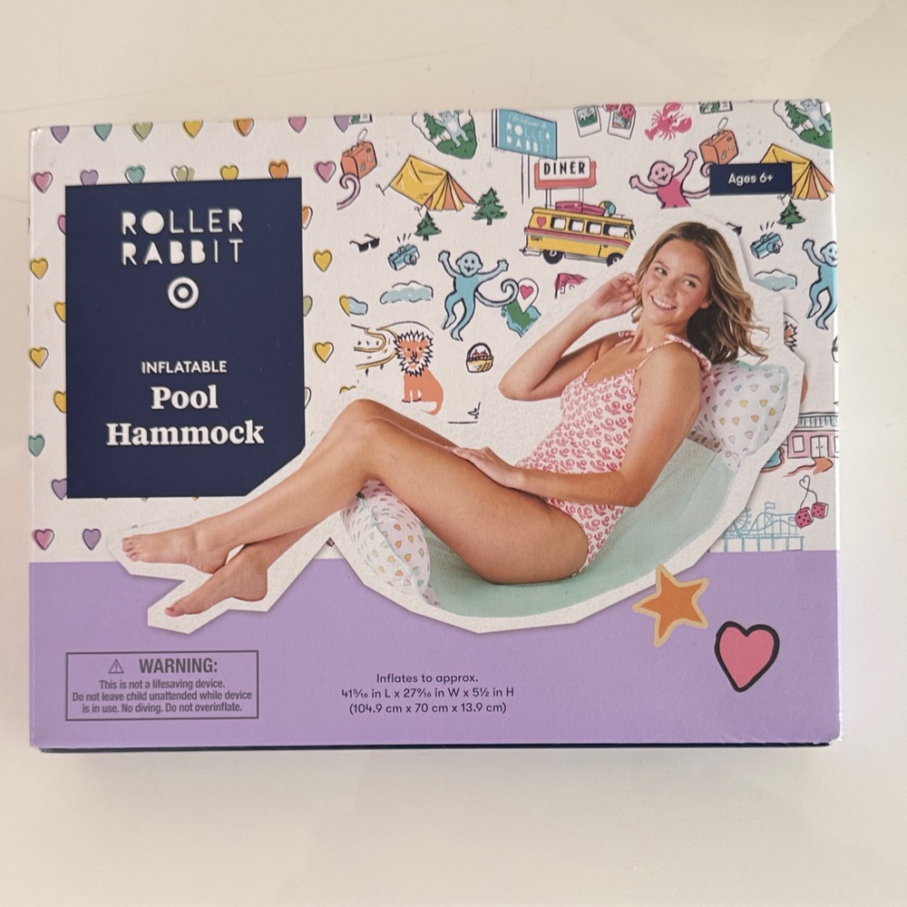 Roller Rabbit x Target Hearts Pool Hammock brand new!